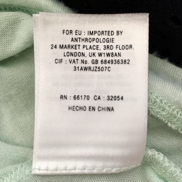 Anthropologie Crochet Dress XS Navy Mint - Picture 8 of 8